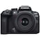 Canon EOS R10 Mirrorless Camera with RF-S 18-45mm f/4.5-6.3 IS STM Lens, 24.2 MP, Black