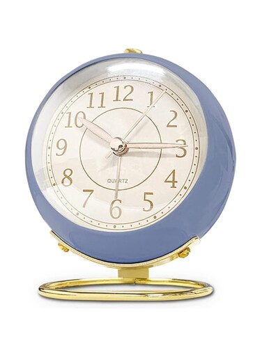 Joyzzz Battery Alarm Clock, Precise Travel Time and Silent Bedside Alarm Clock, Classic and Simple Small Desk Clock with Night Light, Small Alarm Clocks for Bedrooms and Study Rooms