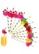 SYOSI Drink Straws,100Pcs Flamingo Paper Straws Tropical Fruit Drinking Straws Decorative for Tropical Summer Pool Wedding Beach Baby Birthday Party Decoration Supplies, 2 Style, 50 Pcs Per Style