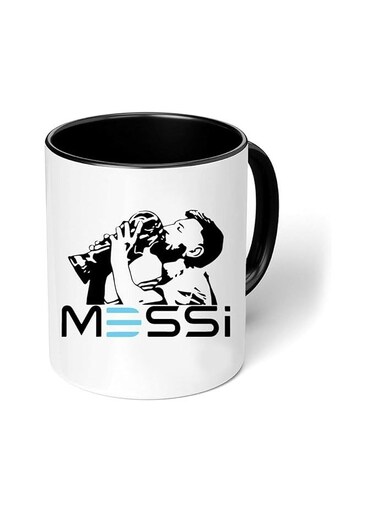 Printed Black Two Tone Coffee Mug-Gift For Football-Ceramic Two Tone Mug 11 Oz