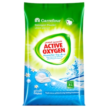 Carrefour Active Oxygen 2-in-1 Original Detergent Powder, 3kg