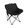 Portable Folding Camping Chair Heavy Duty 240lbs Moon Chair Outdoor Fishing Beach Seat Pockets Black