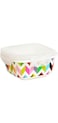 French Bull 71118 E, Ziggy) - 270Ml Square Porcelain Food Storage Container Lunch, Airtight, Lid Ziggy