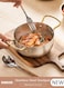 Stainless Steel Stockpot,Paella Pan with Two Handles, Even Heat Transfer, Strong Stainless Steel Pan for Cooking Seafood,Versatile Cookware Perfect for Simmering, Boiling, Steaming for Every Kitchen