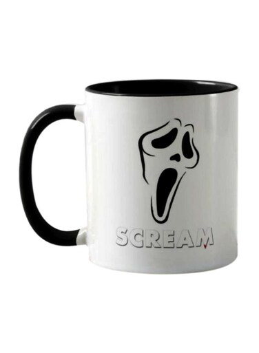 Piece Scream Movie Printed Ceramic Mug White/Black