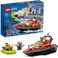 Lego City Fire Rescue Boat Toy, Floats On Water, with Jetpack, Dinghy and 3 Minifigures, Everyday Hero Toys For Boys and Girls Aged 5+, Ramadan Gift Ideas - 60373