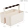 mDesign Plastic Shower Caddy Storage Organizer Utility Tote, Divided Basket Bin - Metal Handle for Bathroom, Dorm, Kitchen, Holds Soap, Shampoo, Conditioner - Aura Collection - Cream/Bronze