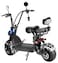 Crony Small Harley Two Seat Big Tires With BT 1000W 60Km/H High Power Two Wheels Adult Electric Scooter Motorcycle, Camouflage Blue