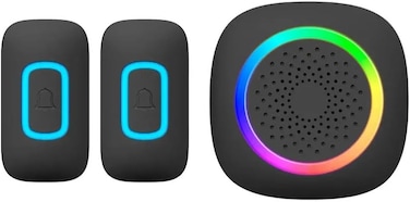 Crony RL-3995B Doorbell Battery-Powered Wireless Doorbell With Shining LED Display Door Bell (Black)