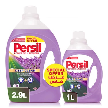 Persil Power Gel Liquid Laundry Detergent Lavender 2.9L + 1L