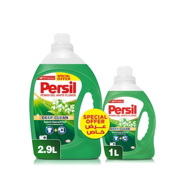 Persil Power Gel Liquid Laundry Detergent White Flower 2.9L + 1L