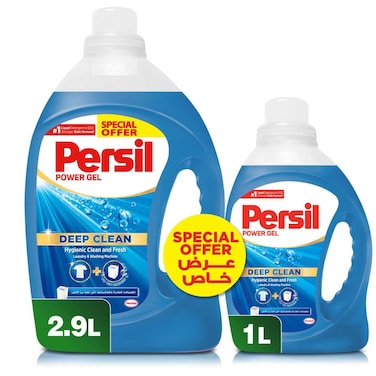 Persil Power Gel Liquid Laundry Detergent For Top Loading Washing Machines 2.9L + 1L
