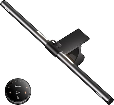 Quntis Monitor Light Bar with Backlight and Remote Control, 40cm Monitor Lamp with Stepless Brightness &amp; Hue Adjustment, CRI&ge;95 Eye-Care No Screen Glare Computer Screen Light Bar for Home Office Work
