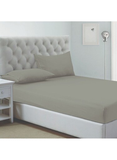 Home Retreat Full Fitted Sheet 120x200+33cm - Storm Grey