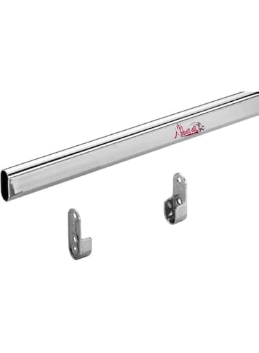 ABBASALI 95 Cm 1Pc Wardrobe bar &amp; 2 Pcs Clothes Rod - Closet and Cupboard Organizer   Chromed Steel with Fittings - Easy Installation   Rail Coat Rack Wall or Clothes Rail (3)