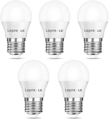 Lepro E27 Screw Bulb, G45 Golf Ball LED Edison Bulb, Warm White 2700K E27 LED Light Bulbs, 2.5W (25W Equivalent) Energy Saving, 250 Lumen, Non Dimmable, Pack of 5
