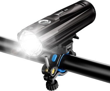 Wuben Bike Light Set USB Rechargeable with B2 Tail Light, 1300 High Lumen LED Bike Light TYPE-C Rechargeable, 6 Modes &amp; IP68 Waterproof Bike HeadlightOutdoor for Outdoor, Night Riding, Mountain Bike
