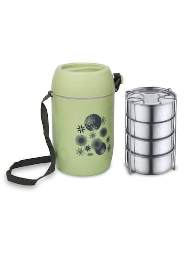 Asian Insulated Stainless Steel Lunch Box Executive Hot Lunch Carrier 4 Tier (Item Design and Color May Vary)