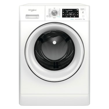 Whirlpool Front Load Washer FFD 9469 CV GCC, 9 kg, 6TH Sense Technology, 1400 rpm, Stainless Steel, White