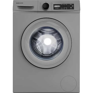 Daewoo Front Load Washing Machine 7 kg 1200 RPM, 15 Wash Programmes, Drum Clean, Anti Allergy Function, 5 Star Energy Rating, Silver, DWD,7S1211 , Made in Turkey , 1 Year Warranty