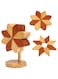 GraGra Wooden Trivets, Pinwheels Shape Trivet Set, Windmill Shaped Coasters Heat Resistant Kitchen Dining Home Table Decoration, for Hot Dishes, Pots, Bowl, Teapots, Hot Pot Holders, 3Pcs