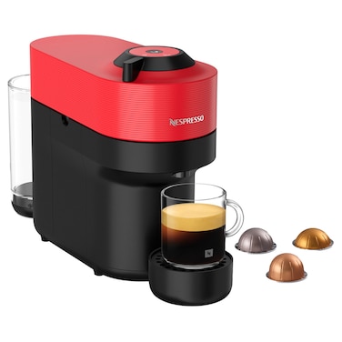 نسبرسو ماكينة صنع القهوة نسبرسو فيرتو بوب باللوون الأحمر- النسخة الإماراتية