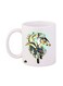 Kingdom Hearts Video Game Character Printed Mug White/Black/Grey