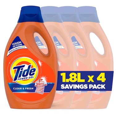 Tide Liquid Laundry Detergent Morning Fresh 1.8L Pack of 4