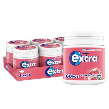 Wrigley's Extra Gum Watermelon, Sugar Free Chewing Gum Pack of 6x84g
