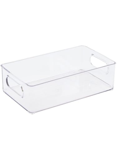 Homesmiths Clear Pantry Storage Bin Large 25.5 X 15.1 X 7.6 Cm