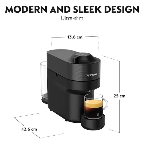 Nespresso Coffee Machine Vertuo Pop, 1500 W, 0.56 L, Liquorice Black, Plastic, Removable Tank