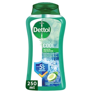 Dettol Hydra Cool Shower Gel &amp; Body Wash, Cucumber &amp; Icy Menthol Scent, 250ml