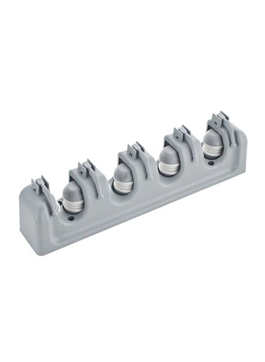 5-Piece Wall Mounted Storage Rack Set Grey 41.5x8.5x6.2centimeter