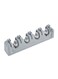 5-Piece Wall Mounted Storage Rack Set Grey 41.5x8.5x6.2centimeter