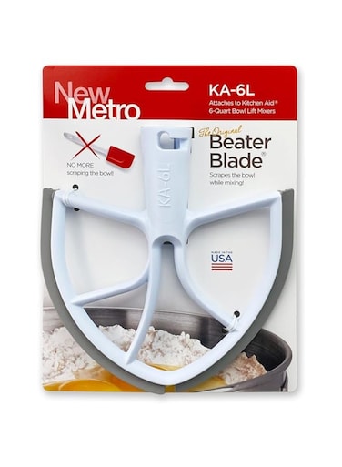 New Metro KA-6L Original Beater Blade Works w/KitchenAid 6 Qt Bowl-Lift Stand Mixers, Grey