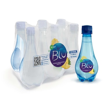 Oasis Blu No-Sugar Pineapple Flavoured Sparkling Water, 250ml, Pack of 6
