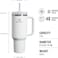 Stanley Quencher H2.0 Flowstate Tumbler 1.2L - Cold For 11 Hours - Iced For 48 Hours - Metal Water Bottle With Straw, Handle And Lid - Dishwasher Safe - Travel Mug For Cold Drinks