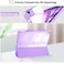 ZOOMEE Case for iPad Air 13 Inch Case 2025 M3/2024 M2 With Pencil Holder, Hybrid Smart Cover iPad 13 Air M3 M2 Case with Clear Transparent Back, Supports Touch ID, Auto Wake/Sleep -Purple