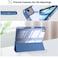 ZOOMEE Case for iPad Air 13 Inch Case 2025 M3/2024 M2 With Pencil Holder, Hybrid Smart Cover iPad 13 Air M3 M2 Case with Clear Transparent Back, Supports Touch ID, Auto Wake/Sleep - Blue