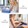 ZOOMEE Case for iPad Air 13 Inch Case 2025 M3/2024 M2 With Pencil Holder, Hybrid Smart Cover iPad 13 Air M3 M2 Case with Clear Transparent Back, Supports Touch ID, Auto Wake/Sleep - Blue