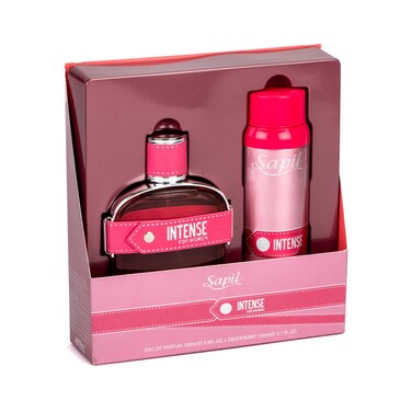 Sapil Intense Eau De Parfum 100ml With Perfumed Deodorant 150ml Gift Set Clear