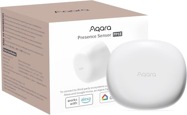 Aqara FP1E Presence Sensor, Matter with Zigbee, Requires Aqara HUB Zigbee 3.0, mmWave Radar Motion Sensor, AI Spatial Learning, Compatible with HomeKit, Alexa, Google Home, SmartThings