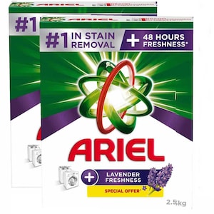 Ariel Automatic Lavender Laundry Detergent Powder 2.5kg Pack of 2