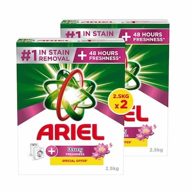 Ariel Automatic Downy Fresh Laundry Detergent Powder 2.5kg Pack of 2