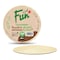 Fun Green Track Wooden Round Plates Beige 5.6inch 10 PCS