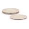 Fun Green Track Wooden Round Plates Beige 8.6inch 10 PCS