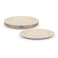 Fun Green Track Wooden Round Plates Beige 8.6inch 10 PCS