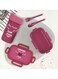 Lunch Box for Kids and Adults Large Capacity Leakproof Bento Box with Matching Water Bottle Microwave Freezer and Dishwasher Safe Ideal Lunch Box for School and Office Dark Pink