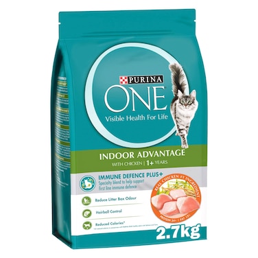 Purina One Indoor Advantage with Chicken Cat Dry Food, 1 Years+, 2.7kg
