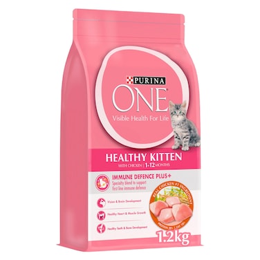 Purina One Healthy Kitten with Chicken Dry Food, 1-12 Months, 1.2kg